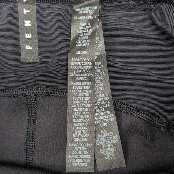 Savage X Fenty Black Wildcat High Waist Shorts Size Medium - Picture 6 of 8